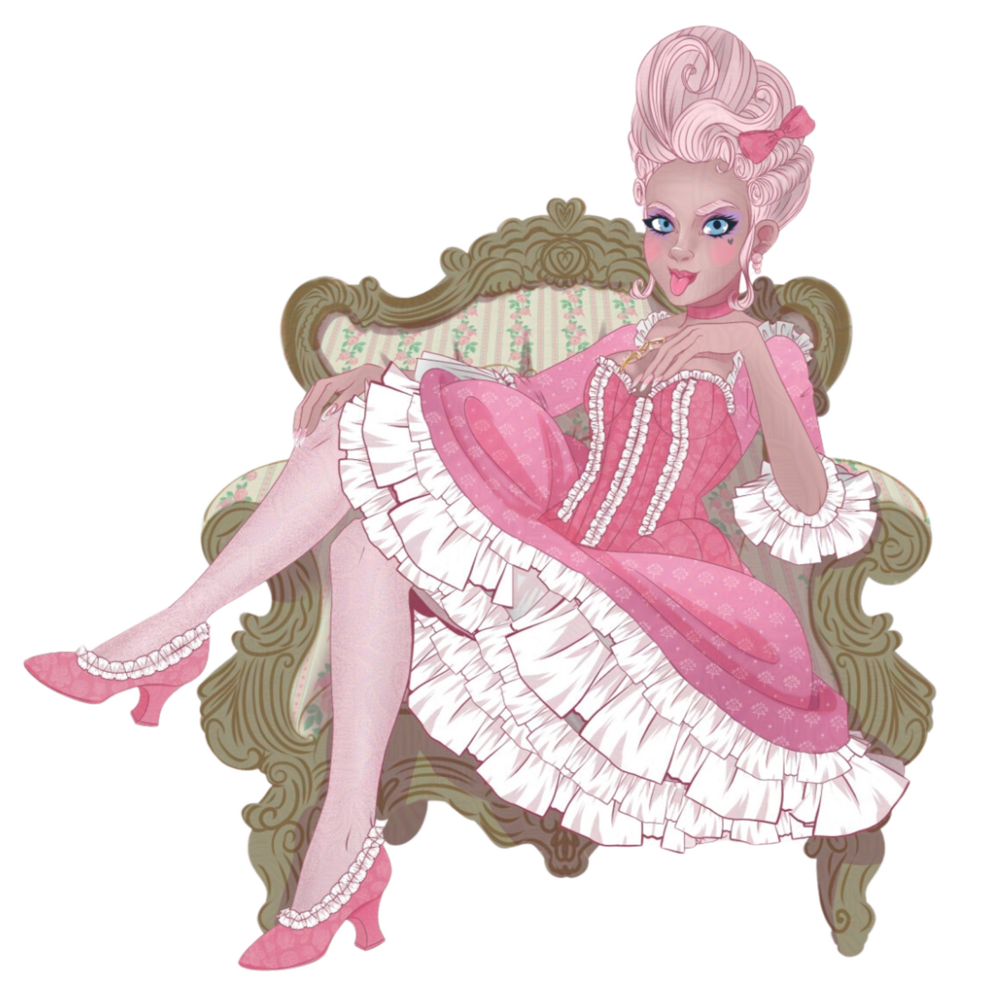 a Rococo themed playful duchess