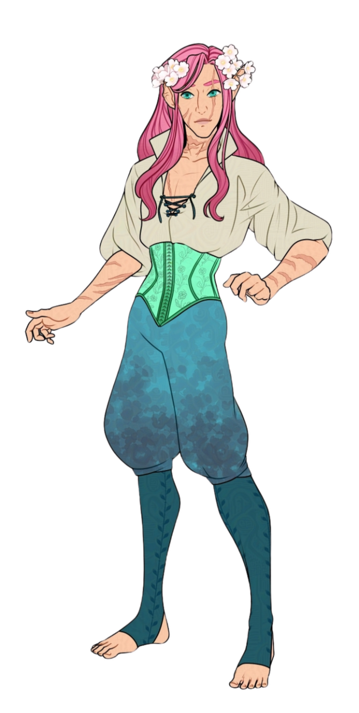 a spring themed Eladrin man