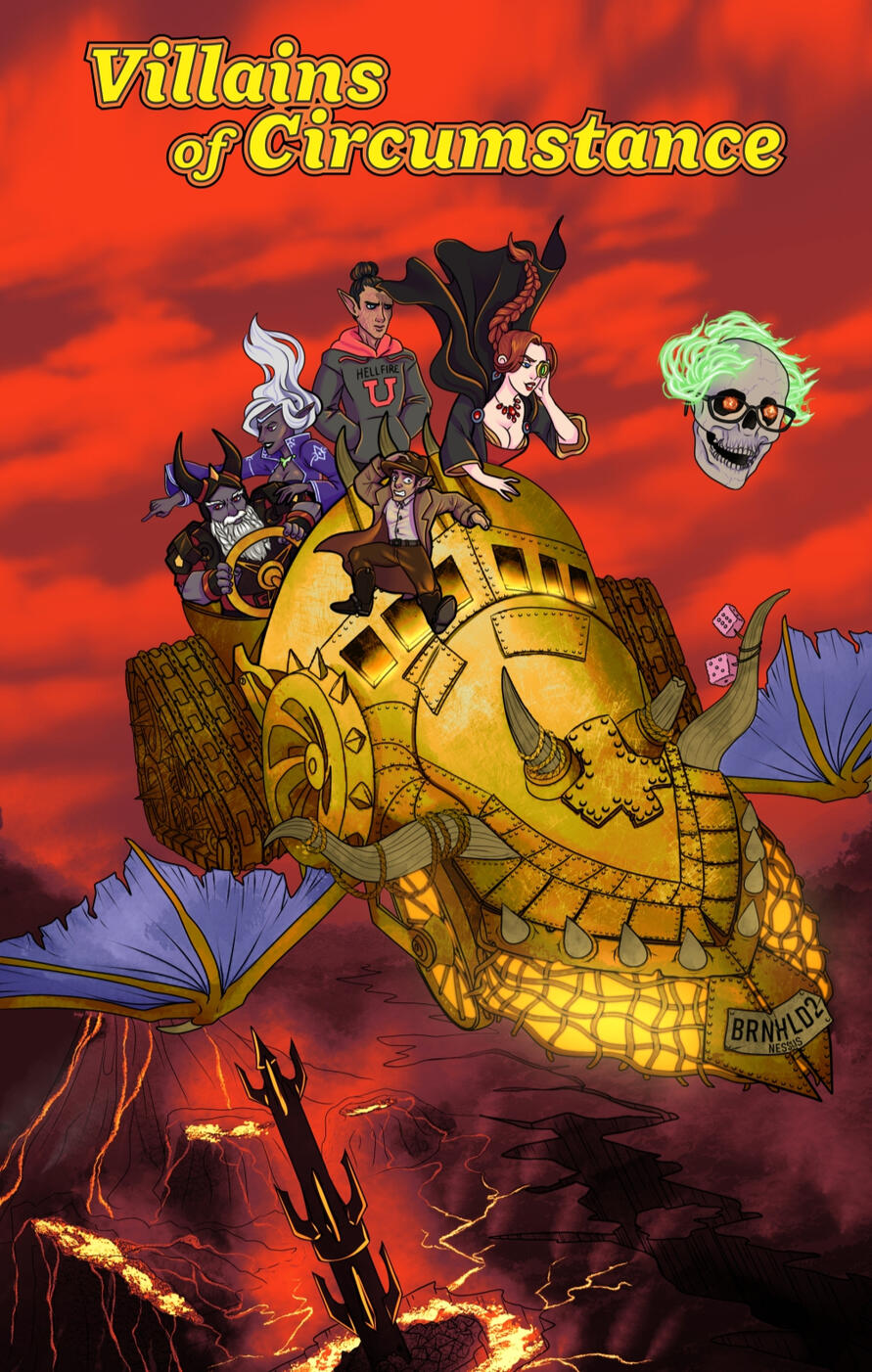 a Descent into Avernus D&D party parody of a Chitty Chitty Bang Bang movie poster